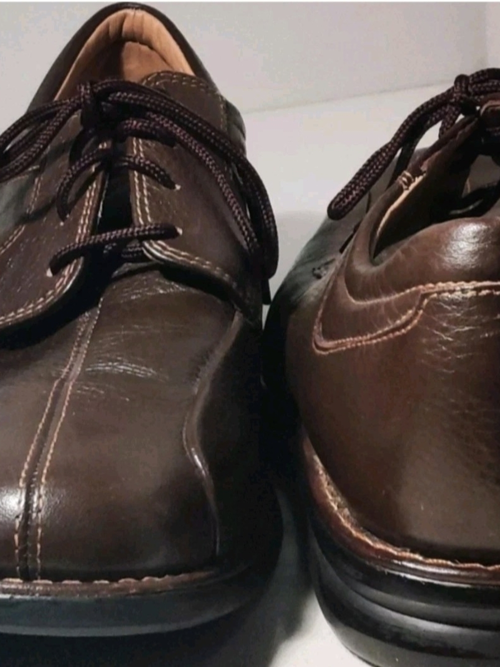 Nunn Bush Mens 9M Brown Leather & Sheepskin Lining Lace Up Loafers NEW - Picture 6 of 13